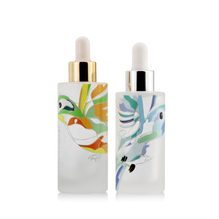 ce certificated matt new cosmetic bottle Gradation luxury dropper bottle glass oil bottle with dropper