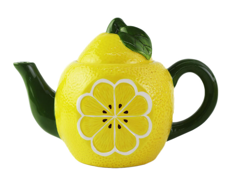 ceramic summer fruit Lemon shaped cookie jar tea canister sugar pot