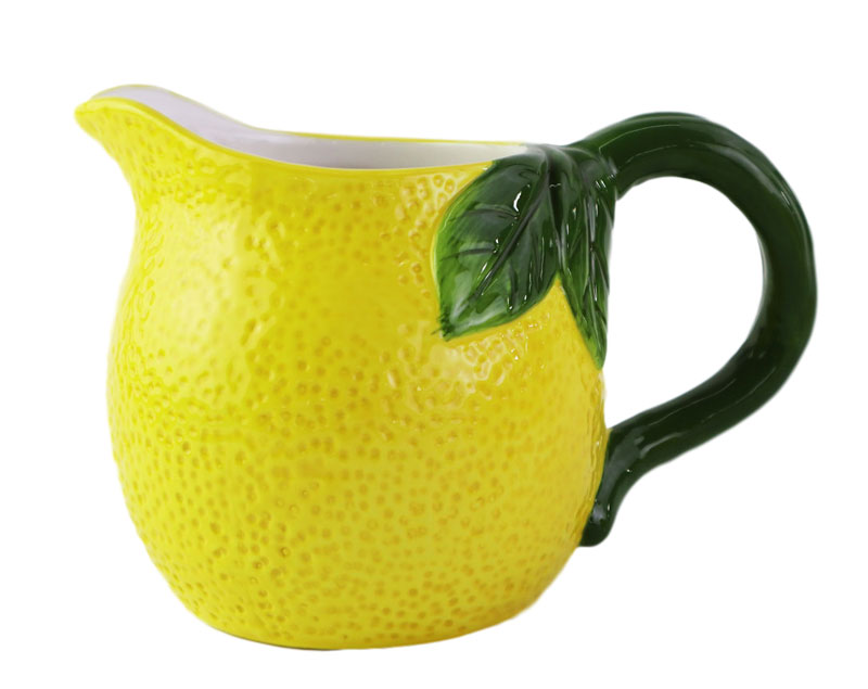 ceramic summer fruit Lemon shaped cookie jar tea canister sugar pot
