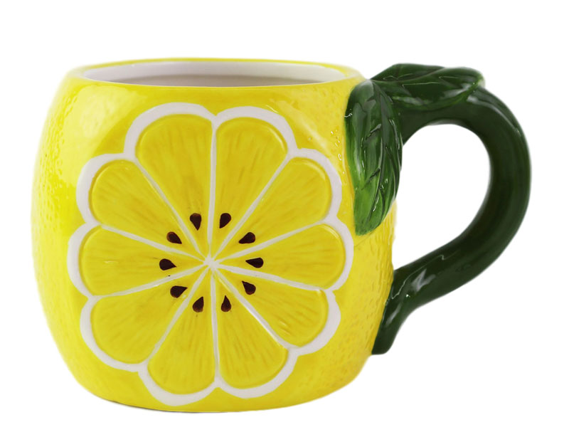 ceramic summer fruit Lemon shaped cookie jar tea canister sugar pot