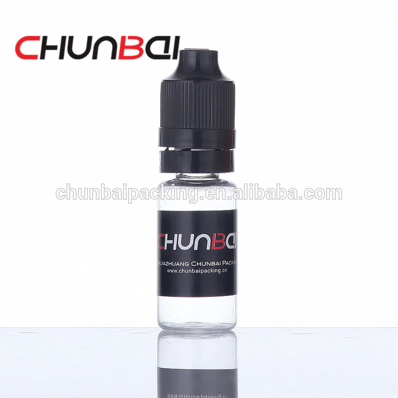 certificate 10ml tpd box vape smoking oil ejuice e-cig pet e liquid bottle with CRC tamper cap