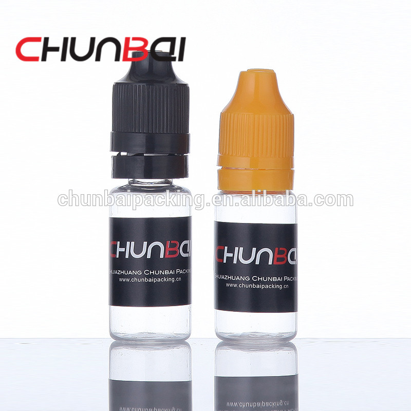 certificate 10ml tpd box vape smoking oil ejuice e-cig pet e liquid bottle with CRC tamper cap