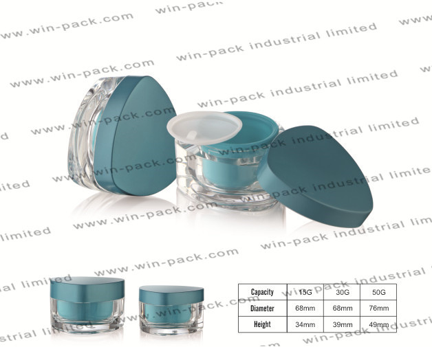 cheap 15g 30g 50g  empty cosmetic plastic lotion containers face cream acrylic storage jars with lids