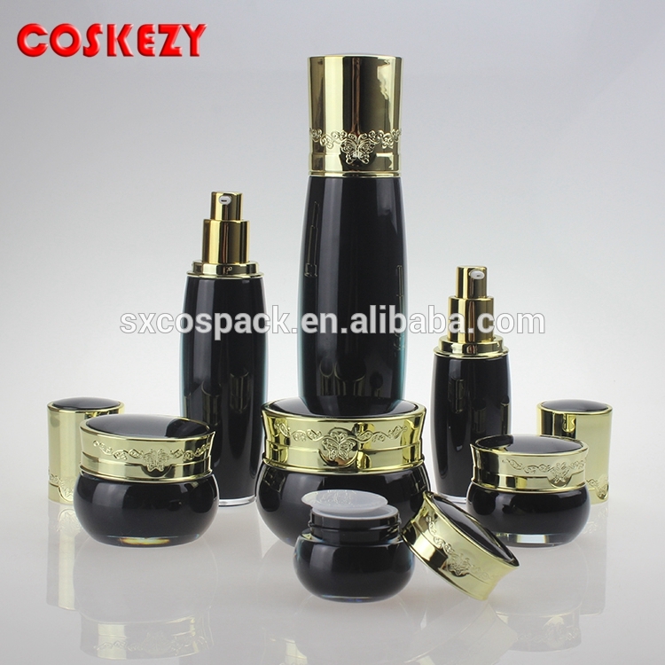 cheap 20g black cosmetic plastic jar with lid, empty acrylic jar for eye cream