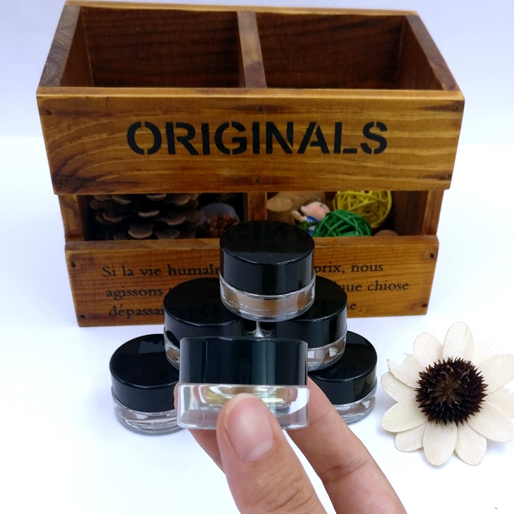 cheap 3ml 3g airtight glass Concentrate Container Cosmetics packaging Lip Balm Containers eye cream Make-up bottle Wax Dab jar