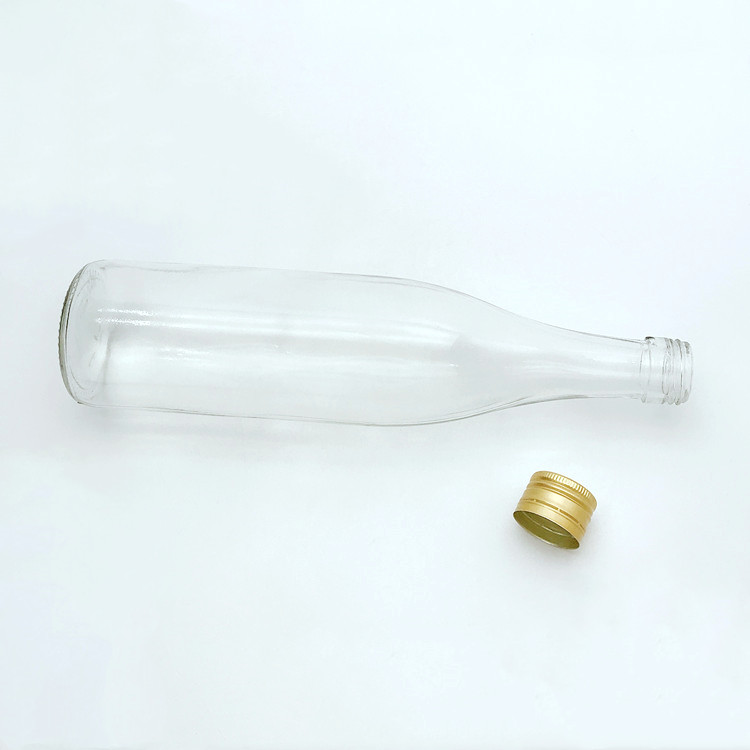 cheap 500ml round glass bottle for liquor with aluminum cap