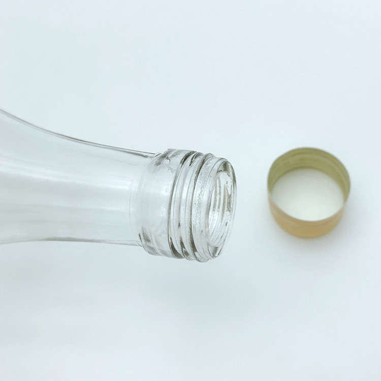 cheap 500ml round glass bottle for liquor with aluminum cap