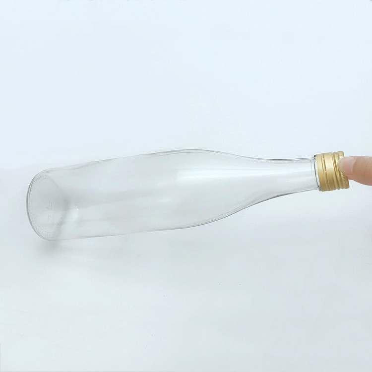 cheap 500ml round glass bottle for liquor with aluminum cap