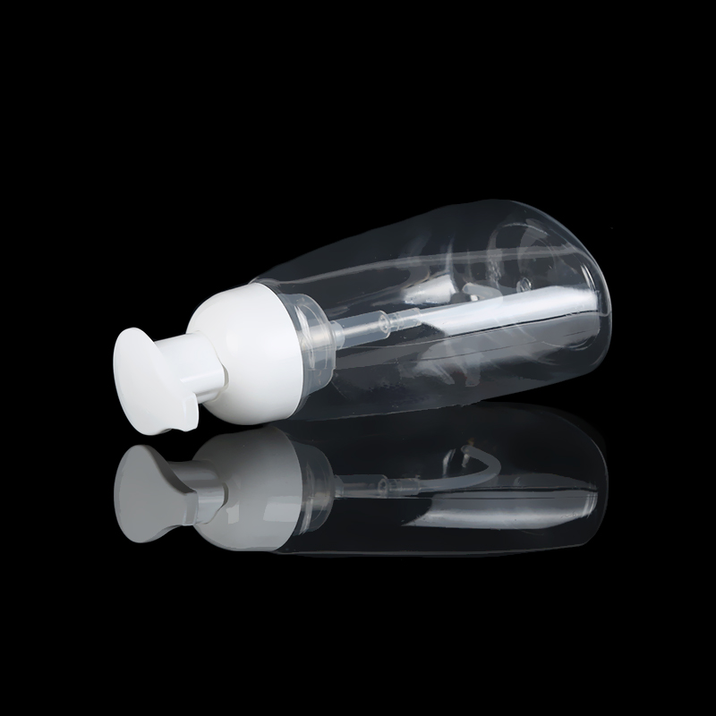 cheap and hot selling PET transparent bottle with spray lotio pump plastic bottle