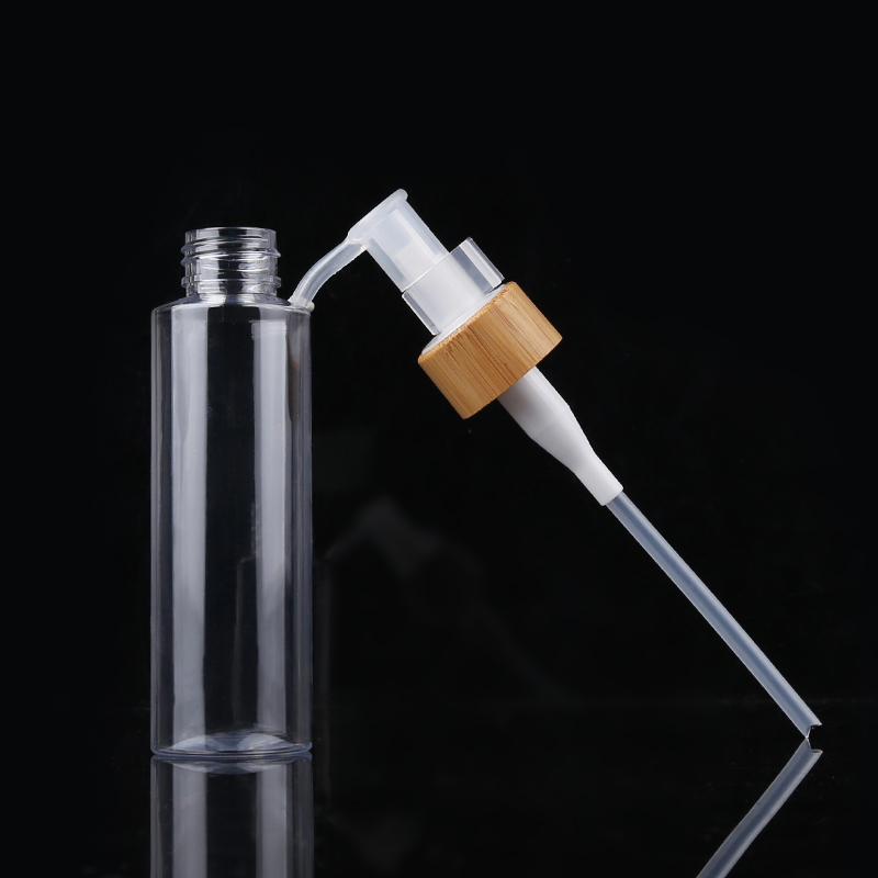 cheap and hot selling PET transparent bottle with spray lotio pump plastic bottle