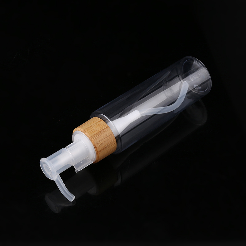 cheap and hot selling PET transparent bottle with spray lotio pump plastic bottle