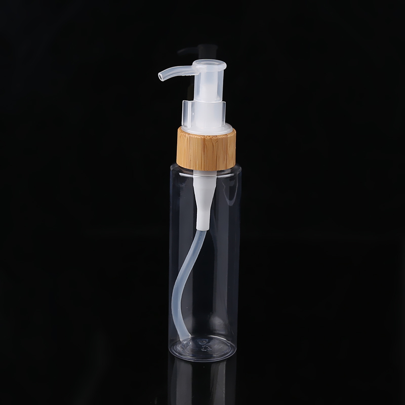 cheap and hot selling PET transparent bottle with spray lotio pump plastic bottle