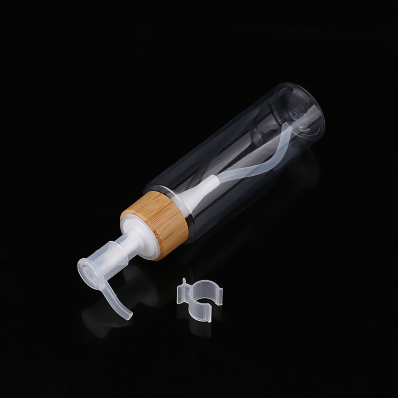 cheap and hot selling PET transparent bottle with spray lotio pump plastic bottle