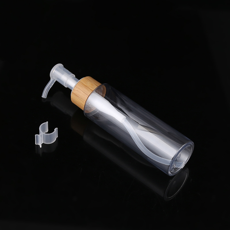 cheap and hot selling PET transparent bottle with spray lotio pump plastic bottle