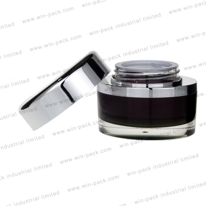cheap clear cosmetic plastic cream jar with UV coating cap 15g 30g 50g