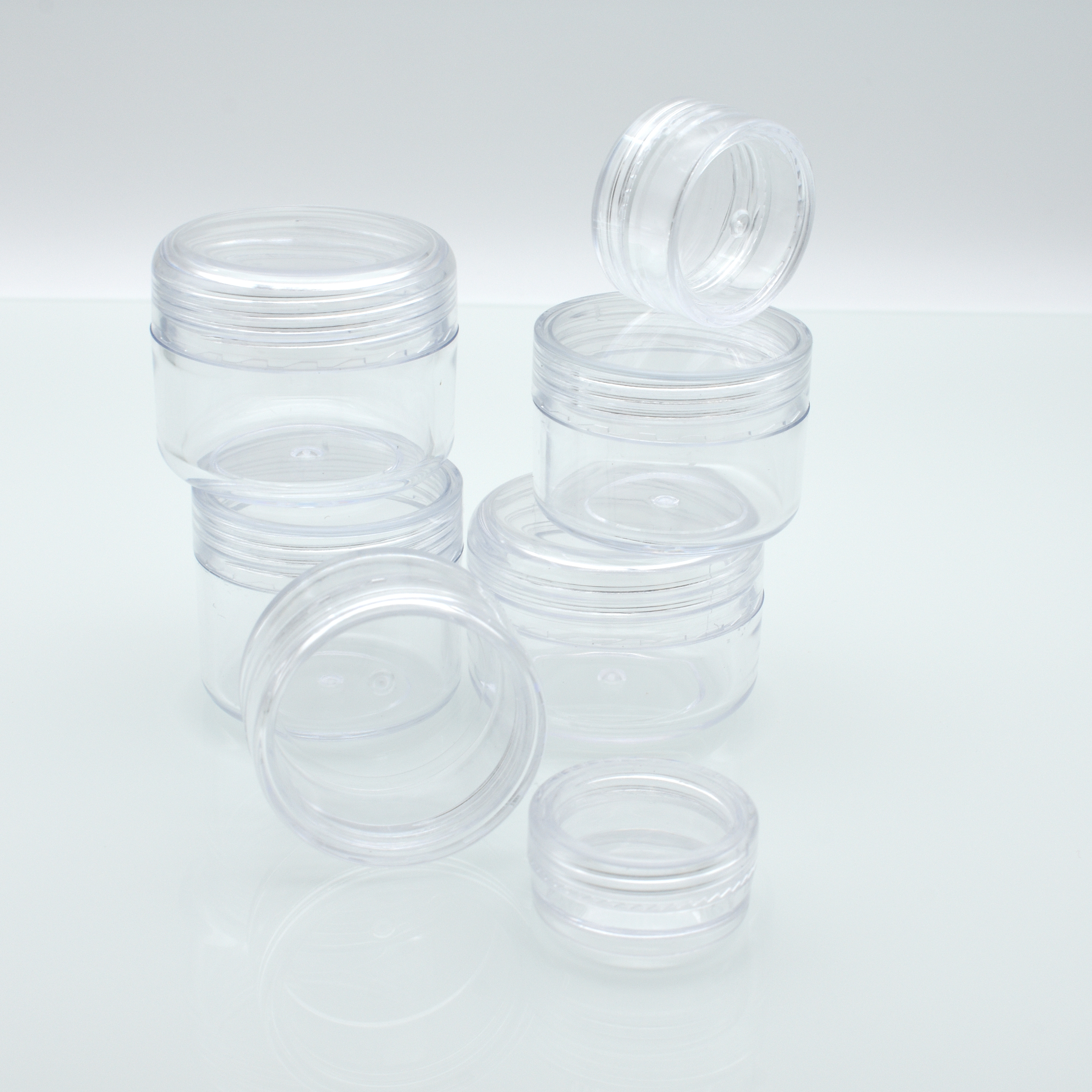 cheap cylinder ps jar 2.5ml 2g 2.5g 3g 5g cosmetic cute face cream pot 2.5ml 2ml 3ml 5ml plastic container for color gel nai art