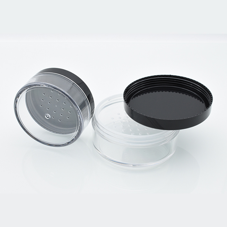 cheap empty 3g 5g 10g 20g 30 gram 50gram plastic clear cosmetic loose powder jar 30g 50g plastic jar with sifter
