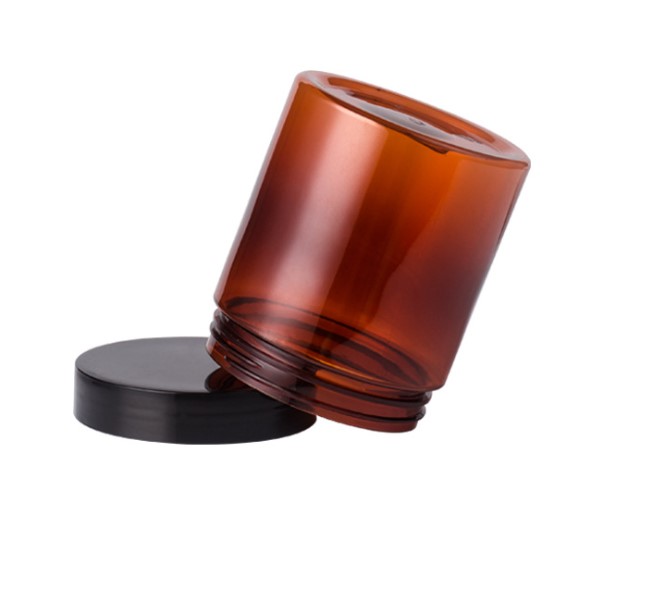 cheap factory price amber 250ml pet round cosmetics jar
