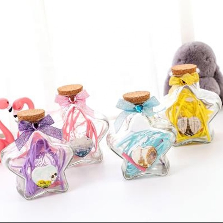 cheap factory price60ml 150ml empty glass wishing bottle with cork for mini small star 300ml 400ml 500ml stash container package