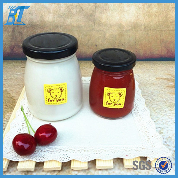 cheap glass jars glass baby jars for pudding and milk wholesale 100ml 200ml