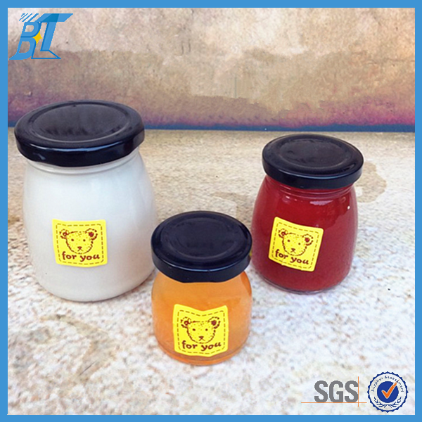 cheap glass jars glass baby jars for pudding and milk wholesale 100ml 200ml