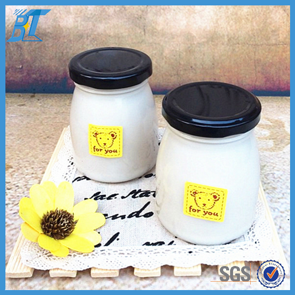 cheap glass jars glass baby jars for pudding and milk wholesale 100ml 200ml