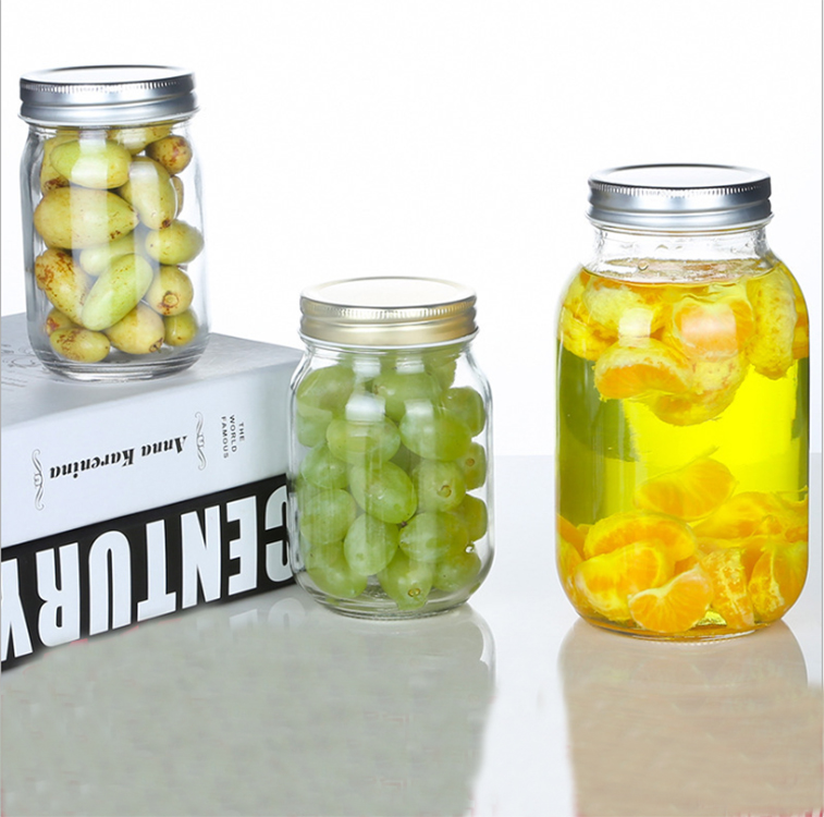 cheap mason jars bulk packaging glass stylish containers canning fruit rice jam
