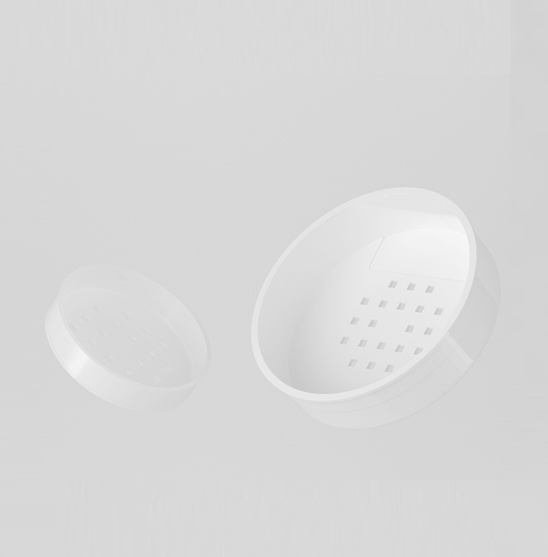 cheap price PS plastic loose powder container AS material compact loose powder jar with sifter
