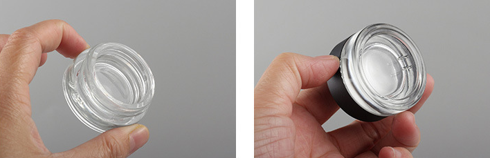 cheap price fast shipping hot wholesale glass jar with plastic lid 3ml 5ml 10ml mini glass container