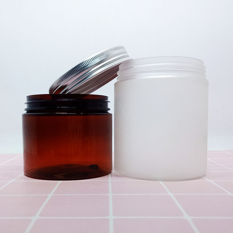 cheap price food jars 50g 100g 150g 200g 500g clear PET plastic jars with white plastic lid for food packing