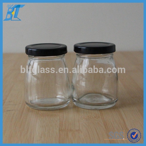 cheap small glass jam jar with airtight metal lid 50ml 100ml 150ml