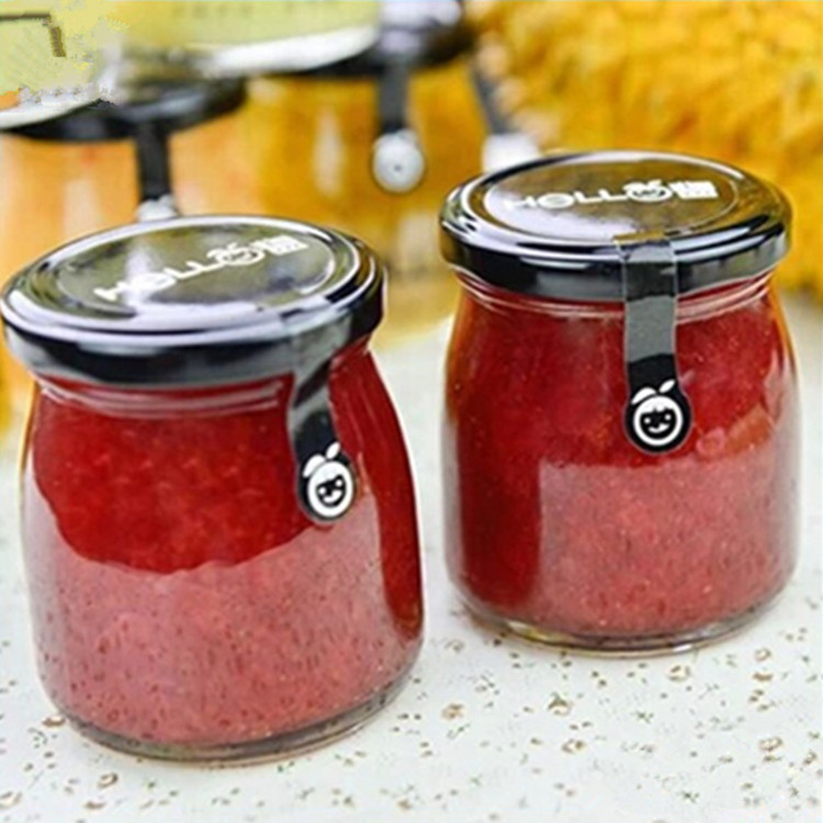 cheap small glass jam jar with airtight metal lid 50ml 100ml 150ml