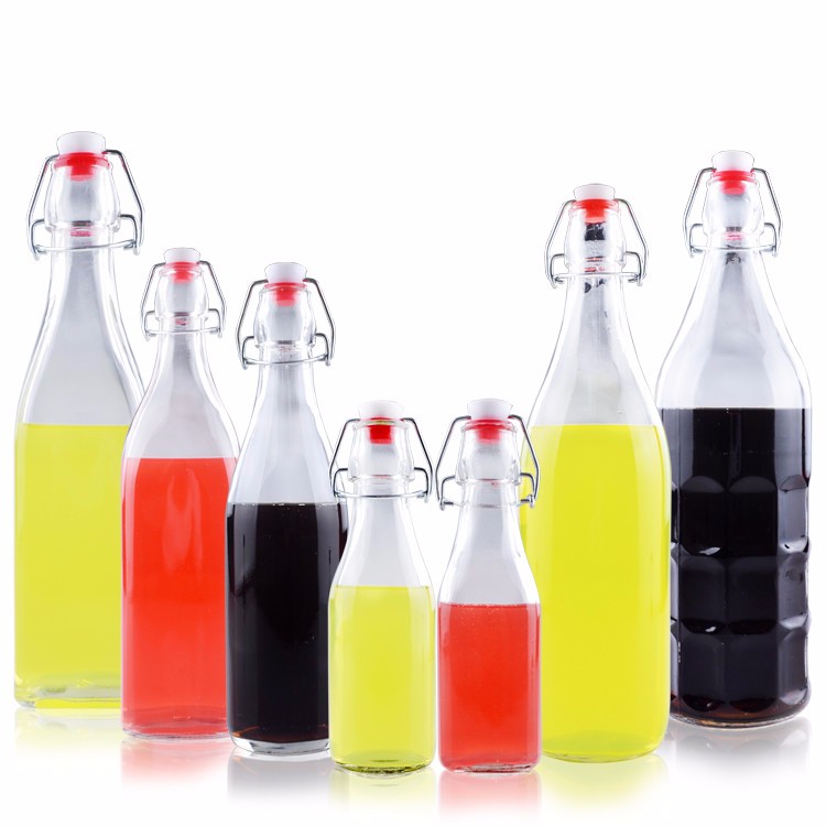 cheap stocked flip top cooking oil round glass bottle swing top 60ml 100ml 250ml 500ml 750ml 1000ml