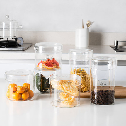 cheap unique sealed honey glass candy storage jar with glass lid