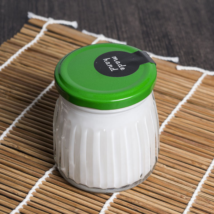 cheaper easy eating wide mouth glass storage yogurt pudding honey  jam jar with metal Lid 200ml
