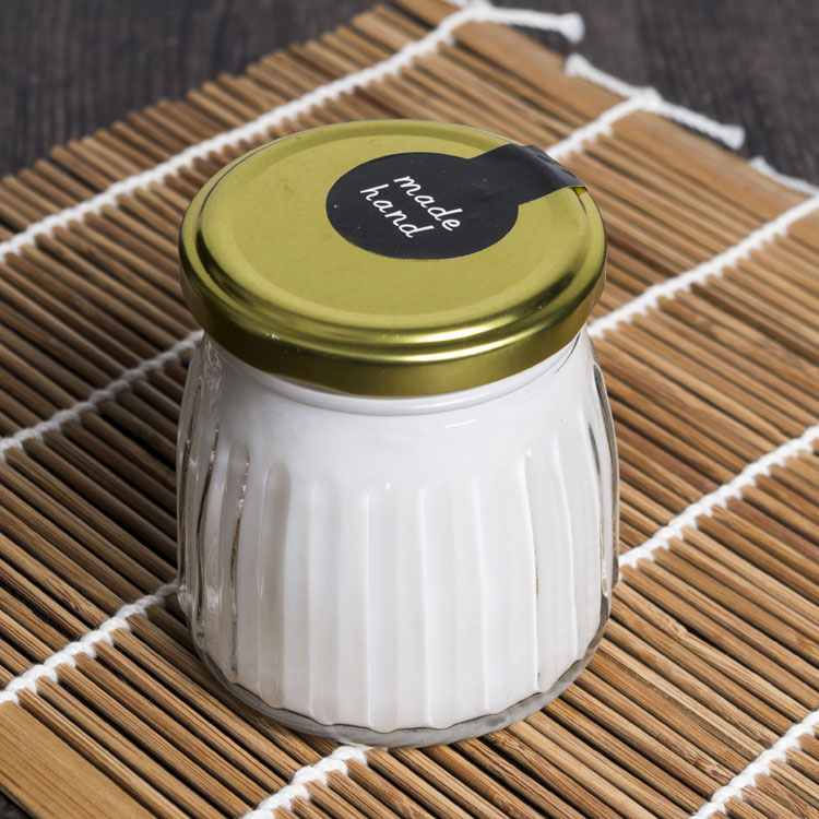 cheaper easy eating wide mouth glass storage yogurt pudding honey jam jar with metal Lid 200ml