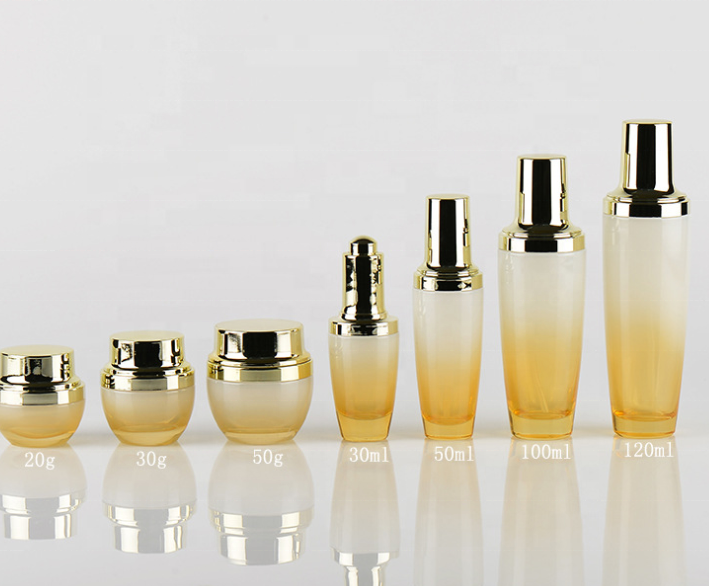 cheaper luxury face cream 30g50g100g round clear bottle balm lotion skin glass jar emulsion total gold spray pump cosmetic