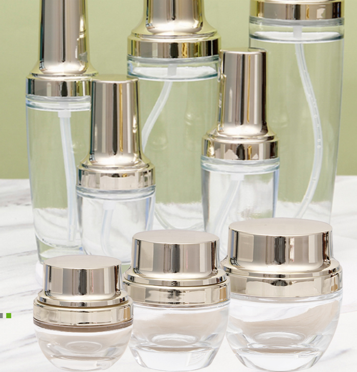 cheaper luxury face cream 30g50g100g round clear bottle balm lotion skin glass jar emulsion total gold spray pump cosmetic