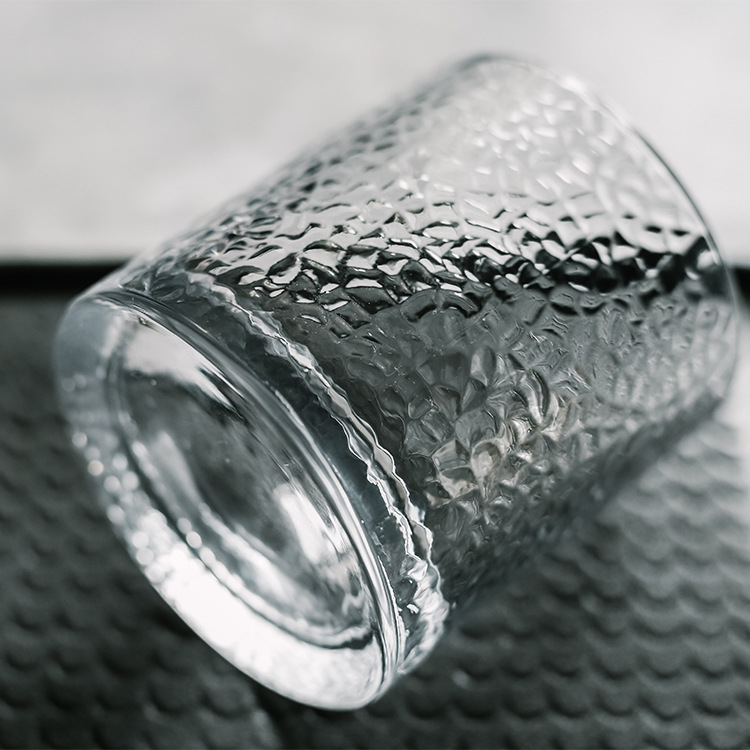 chic clear multiple function size stria hammer eye lead-free glass storage jar