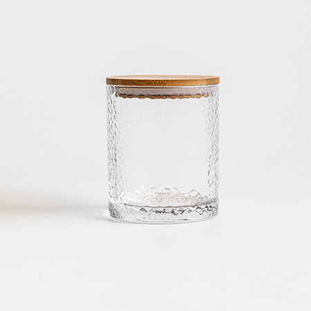 chic clear multiple function size stria hammer eye lead-free glass storage jar