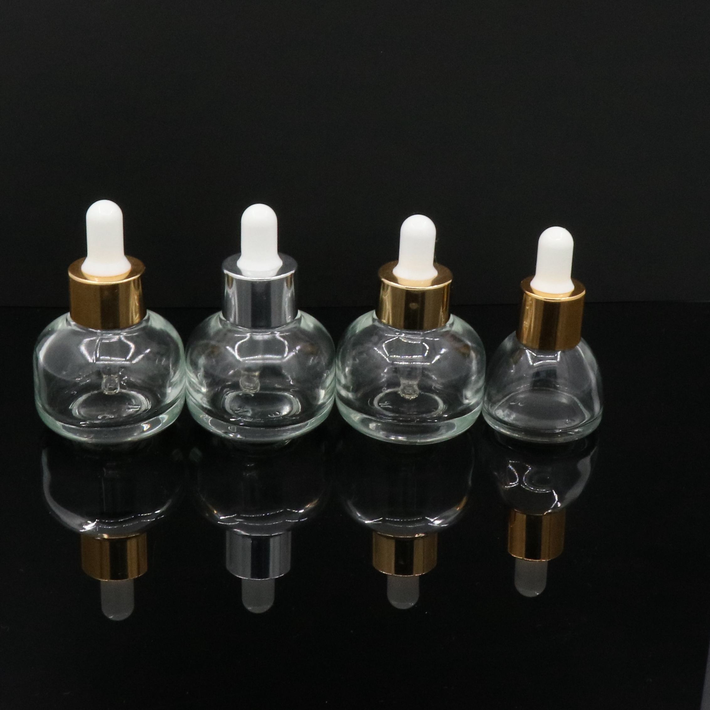 child proof dropper sealing type 30ml amber/clear/black PET plastic boston round e liquid glass dropper bottle with pipette