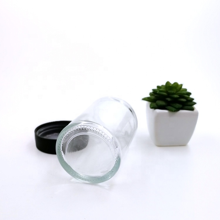 child proof jar bottle 180ml 6oz 59D 100H wide mouth empty glass CR container with child resistant lid cap 1oz 2oz 3oz 4oz 8oz