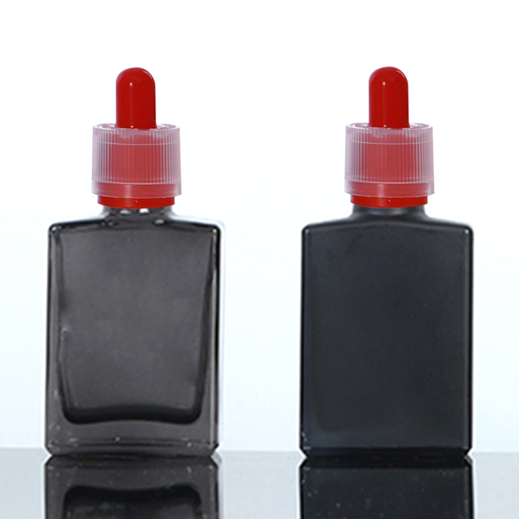 child proof tamper proof glass oil bottles 30 ml glass bottles black tincture oil dropper bottles