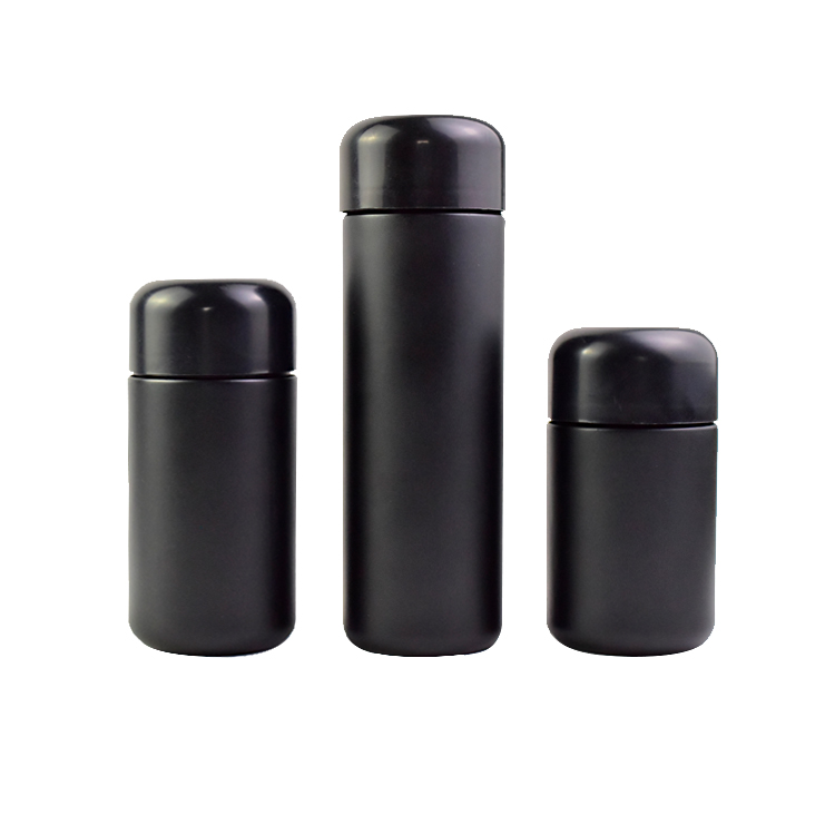 child protective cover of 2oz 4oz black arched glass bottle Custom print logo in glass bottle