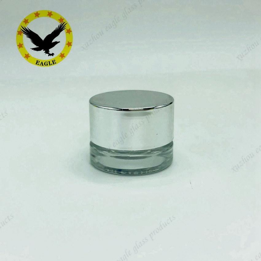 child resistant bottle Low Profile 9ml glass Concentrate jar with Black Lid Air tight container for medical oils rosins waxes