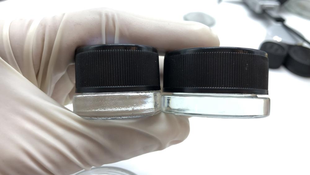 child resistant bottle Low Profile 9ml glass Concentrate jar with Black Lid Air tight container for medical oils rosins waxes