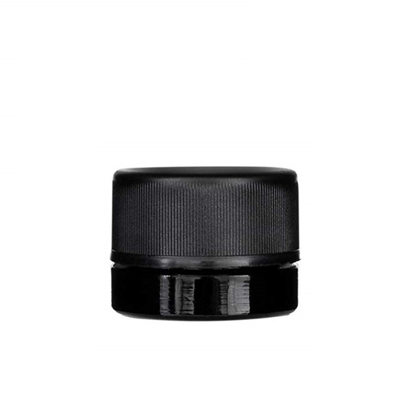 child resistant bottle Low Profile 9ml glass Concentrate jar with Black Lid Air tight container for medical oils rosins waxes