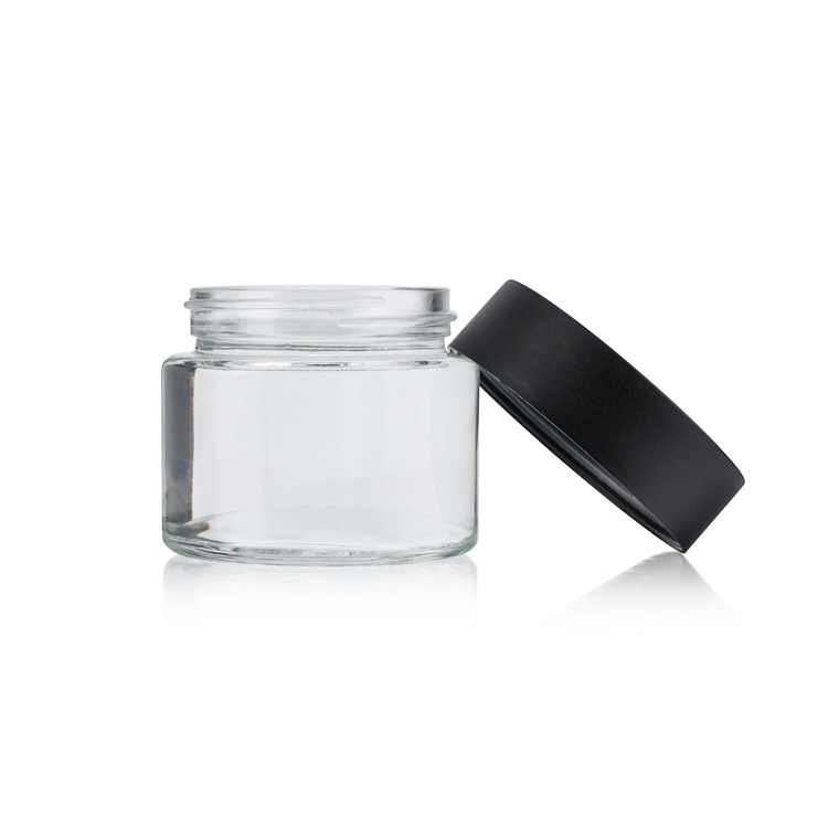 child resistant container 2oz 3oz 4oz custom empty smell proof glass jar with crc screw cap