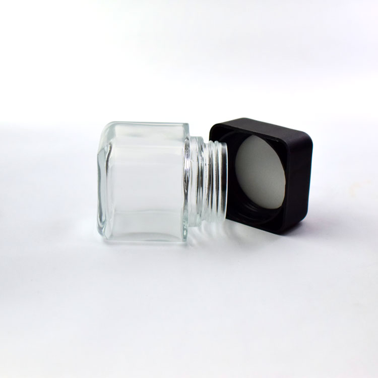 child resistant square glass jar 2oz 3oz 4oz jars square of glass 4oz glass jars square