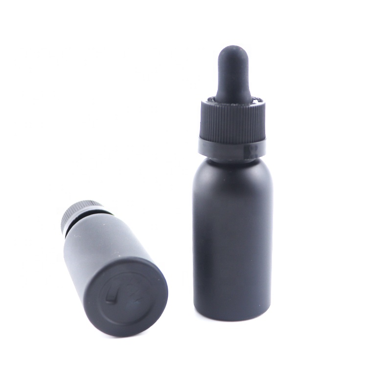 child safety bottle cap 1ounce black dropper bottles plastic matte black bottles 1oz